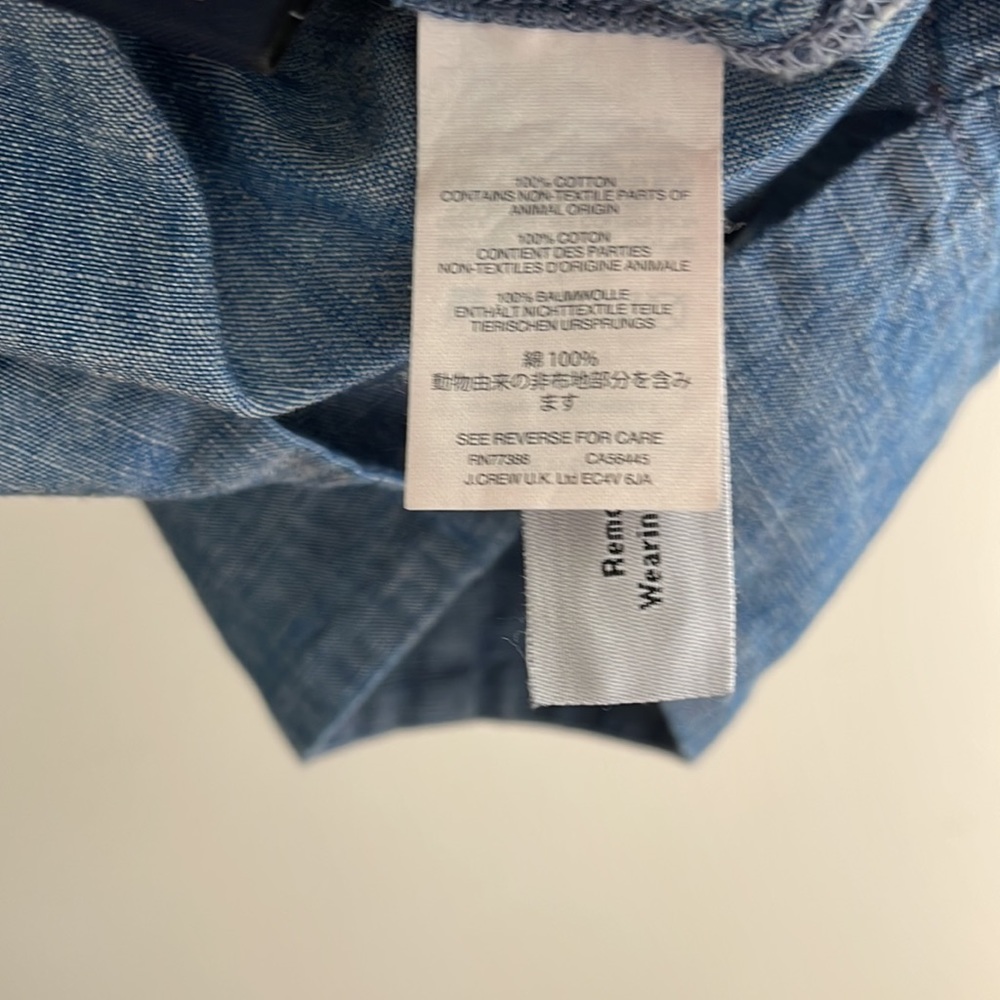 J. Crew Ruffle Chambray Top - Picture 11 of 11